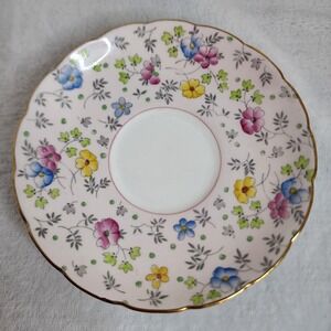 Vintage‎ Foley Bone China EB & Co. Floral Chintz Pattern 5.25" Saucer